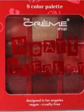 the Crème Shop Heart Breaker 9-Color Eyeshadow Palette - Red Tones